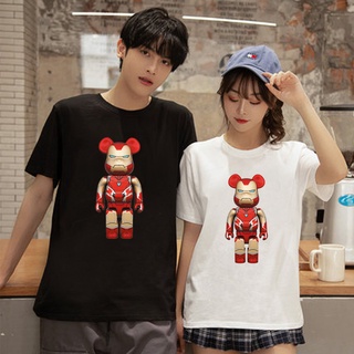 Moda pareja de dibujos animados mujeres hombres de manga corta Casual camiseta pareja blusa tops 6567