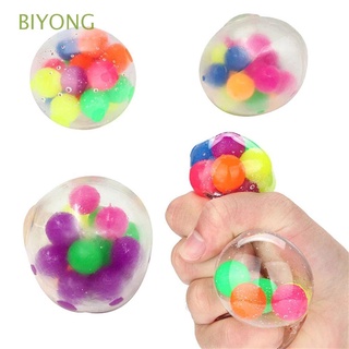 BIYONG Creative Stress Balls Children Gifts Gadget Vent Toy Squeeze Ball Toy Autism Mood Squeeze Vent Decompression Toys Colorful Ball Stress Reliever Mini Ball Toy Fidget Toys Relief Healthy Ball/Multicolor