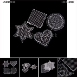 EmpRichRick Fashion 4 unids/lote cuadrado redondo estrella corazón Perler Hama cuentas Peg Board Pegboard para 2,6 mm (1)