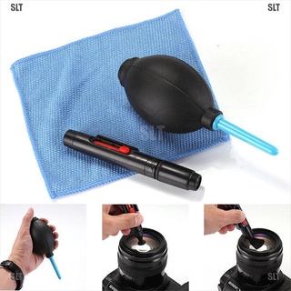<SLT> 3 In 1 Lens Cleaning Cleaner Dust Pen Blower Cloth Kit For Dslr Vcr Camera