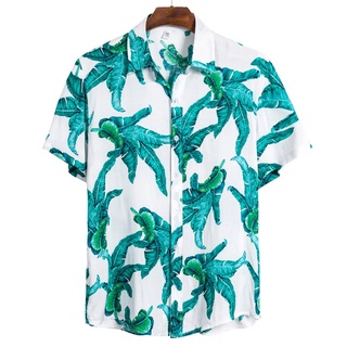 [camiseta para hombre] yts étnico manga corta casual impresión hawaiana camisa blusa camiseta