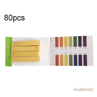 AND 80 Pcs Multipurpose pH Test Strips Universal Full Range Litmus Paper 1-14 Acidic