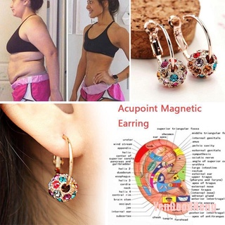 (YenGoodNeng) 1 par de aretes magnéticos adelgazantes para masaje de peso/parche para orejas/joyería