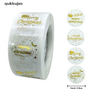 [qukk] 500 pegatinas transparentes de feliz navidad pegatinas de agradecimiento regalos etiquetas de navidad sello pegatinas 458cl