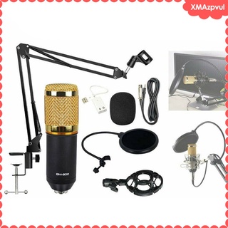 kit de micrófono de condensador de grabación pc strea cardioide micrófono para podcasting (6)