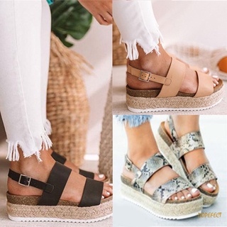 Sandalias de mujer dedo del pie abierto suela gruesa plana transpirable zapatos femeninos para el verano