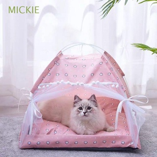 mickie lindo perro gato cama plegable mascotas casas tienda de mascotas portátil con cojín cachorro interior teepee lavable animales cama