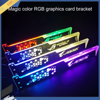 sev-graphics soporte de tarjeta luminoso fuerte estructura rgb 12 colores led gpu soporte para ordenador