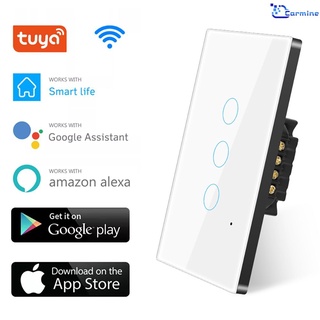 Tuya APP WiFi Smart Touch Switch Interruptor De Luz US Inalámbrico Control De Voz Remoto Por Smartlife Alexa Google Home Carmine