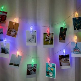 20 LEDs pinzas de ropa para colgar imágenes 300CM accesorios para el hogar