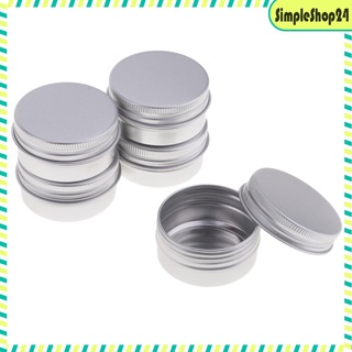 Simpleshop24 5 piezas 30/40/120 ml De aluminio redondo bálsamo labial jarrón contenedor De latas botellas con tapa De Rosca Para bálsamo labial Cosméticos