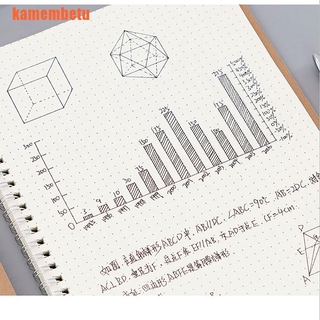 [kamem] cuaderno espiral A5 diario planificador de cuadrícula línea de puntos papel Kraft DIY cuaderno de bocetos (4)