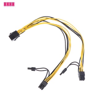 [WYL]PCI-E 6-pin to 2x 6+2-pin Power Splitter Cable PCIE PCI Express Futural Digital