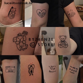 Luiukhot 45 láminas De tatuajes unisex Simples De larga duración (Lucaiitombiuk)
