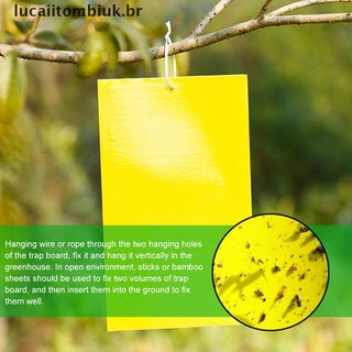 Luiukhot 5 pzas calcomanías De doble cara amarilla Para Moscas/insectos/mosquitos (Lucaiitombiuk)
