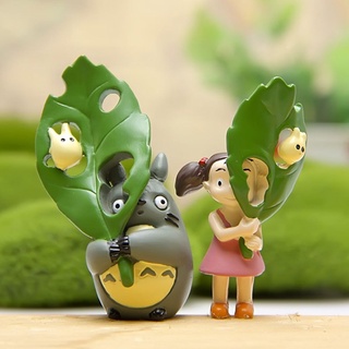 Quillan Studio Ghibli Miyazaki Ornamentos De juguete Anime Figuras De muñeca en Miniatura Modelo juguetes Totoros Gato (3)