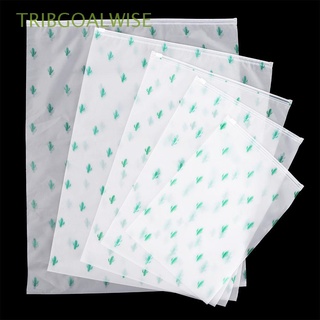 tribgoalwise bolsa de almacenamiento portátil organizador de ropa transparente bolsa de plástico auto sello de viaje impermeable embalaje ropa cremallera