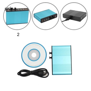 < yuanzhen > Tarjeta De Sonido De Audio Óptico USB 2.0 Externa De 6 Canales 5.1 Para Laptop /