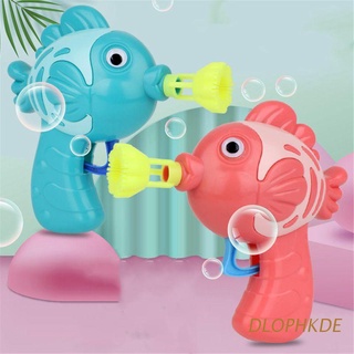 dlophkde lindo pescado jabón agua burbuja pistola soplador de burbujas máquina de juguete para niños niños manu