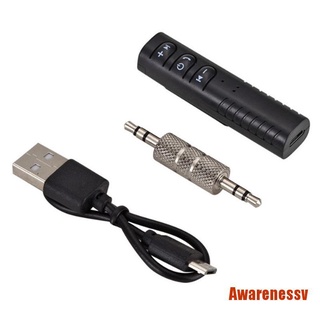 awaren 3.5mm Jack Audio MP3 música Bluetooth receptor coche Kit adaptador inalámbrico Ca (2)