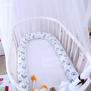 WIT bebé seguro largo algodón almohada cuna parachoques recién nacido decoración de la habitación cama Anti-collishion cuna bebé Protector de sueño