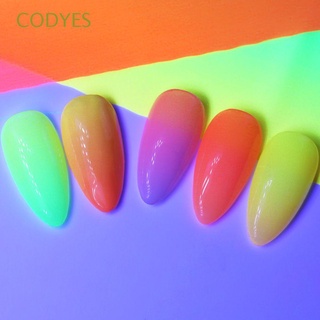 CODYES 10Pcs/set Nail Art Transfer Paper Stylish Fluorescence Nail Decals Nail Foil Stickers Women Manicure Accessories Mixed color Girls DIY Nail Art Decorations/Multicolor