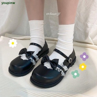 Pequeño Zapatos De Cuero De Las Mujeres Japonesas jk Uniforme Preppy Estilo Bowknot Solo Suela Plana Todo-Partido Del Dedo Pie Redondo Lolita Moda