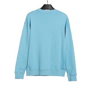 ❤❀ Unisex ❤Aw nueva letra suelta impresa algodón casual manga larga cuello redondo suéter (2)