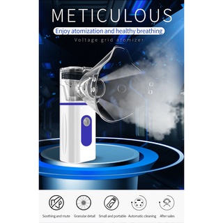 [USB + Alimentado Con Pilas] Nebulizador Portátil De Malla Inhalador Ultrasónico Atomizador Para Asma Niños Adultos (8)
