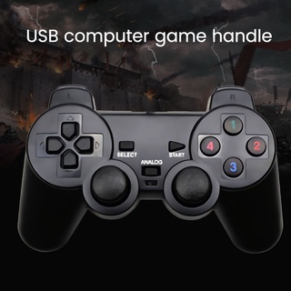USB Wired Controller Gamepad For WinXP/Win7/Win8/Win10 For Computer Laptop Joystick For Vista Black Vibration PC Game Joystick Ⓦ