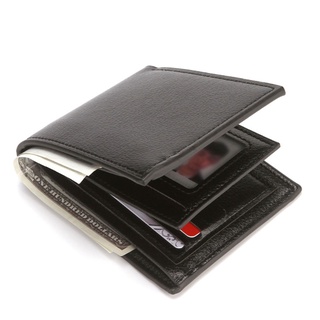 MON Vintage Men's PU Leather Short Wallet Coin Change Pocket Purse ID Credit Card Holder (4)