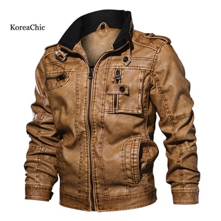 <corea> chaqueta casual de cuero sintético para hombre/otoño/moda para motocicleta (8)