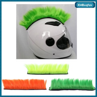 casco mohawk accesorio pieza disfraces peluca para motocicletas, sportbikes, dirt-bikes, motos de nieve, cruceros - amarillo/verde/naranja