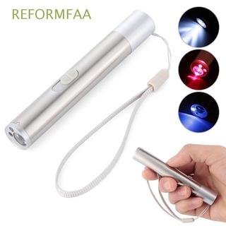 REFORMFAA Multifunction Flashlight Rechargeable Pet Toy Laser Pointer Portable Ultraviolet Rays Mini Counterfeit Detector Funny Cat Stick