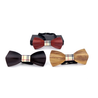 corbata de mariposa de madera 3d unisex (2)