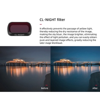 lin 4 unids/set filtro nd kit nd4 nd8 nd16 nd32 filtros de lente de cámara neutral densidad conjunto compatible con osmo pocket 1/bolsillo 2 cardán (4)