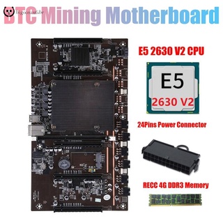 X79 H61 BTC Miner Motoard con CPU E5 2630 V2+RECC 4G DDR3 Ram