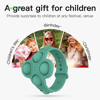 Juguetes para niños y adultos, pulsera con hoyuelos de burbuja, juguete de descompresión antiestrés sensorial regalo (4)