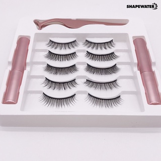 ShapeWater 5 Pair/Box Fake Eyelashes Curl Fashion Magnet Eyelashes (6)