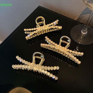 Xinyou clip para mujer con lazo Geométrico con perlas/Diamante/Cristal/Diamante