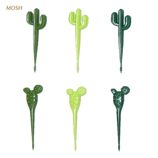mosh 6 pzs/paquete tenedores/palitos de frutas verdes para niños