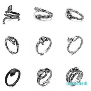 [Tery] 21 estilos anillo de serpiente para hombres mujeres antiguo Siver apertura de Color anillos ajustables ZX