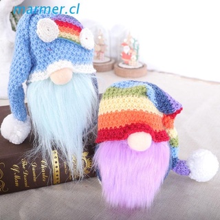 MAR3 Rainbow Gnome Scandinavian Tomte Nisse Pride Nordic Colorful Home Farmhouse Kitchen Tiered Tray Decorations