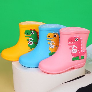 botas de lluvia antideslizantes para niños de dinosaurio, zapatos de agua de dibujos animados, zapatos de goma lindos, suaves y no lastimarse los pies