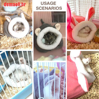 [demaoli] jaula para mascotas, accesorios para hámster, cama, ratón, algodón, casa Sm (1)