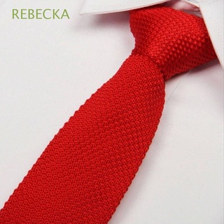 rebecka pure tejido flaco estrecho lazo de punto color moda delgado punto sólido corbata/multicolor