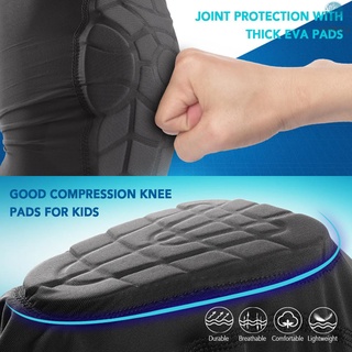 Mangas de pierna antideslizantes para niños con rodilleras protectoras para patinaje de baloncesto (6)