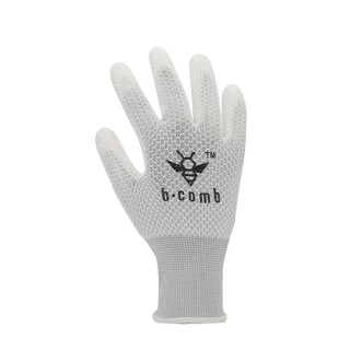 Jdl guantes antideslizantes de piel sintética de palma de alta calidad para recién llegados de abeja poliéster tejer blanco guantes de trabajo para mujeres 20