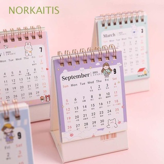 NORKAITIS Desktop Decoration 2022 Calendar Mini Schedule Table Desk Calendar Gift Creative Cartoon School Supplies Stationery Girl Daily Planner