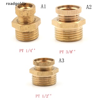 rgj compresor de aire macho roscado válvula de drenaje de agua latón tono pt 1/2" 3/8" 1/4" oro